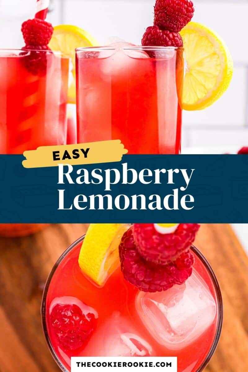 raspberry lemonade pinterest collage