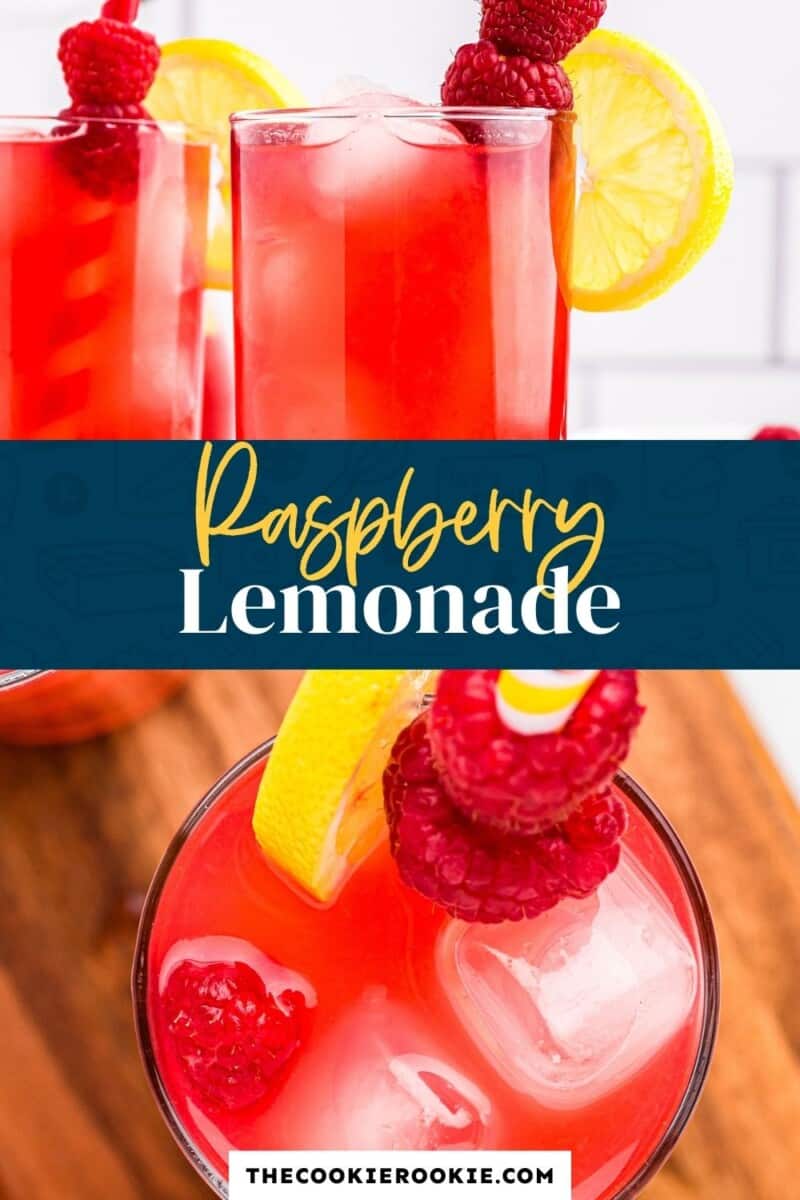 raspberry lemonade pinterest collage
