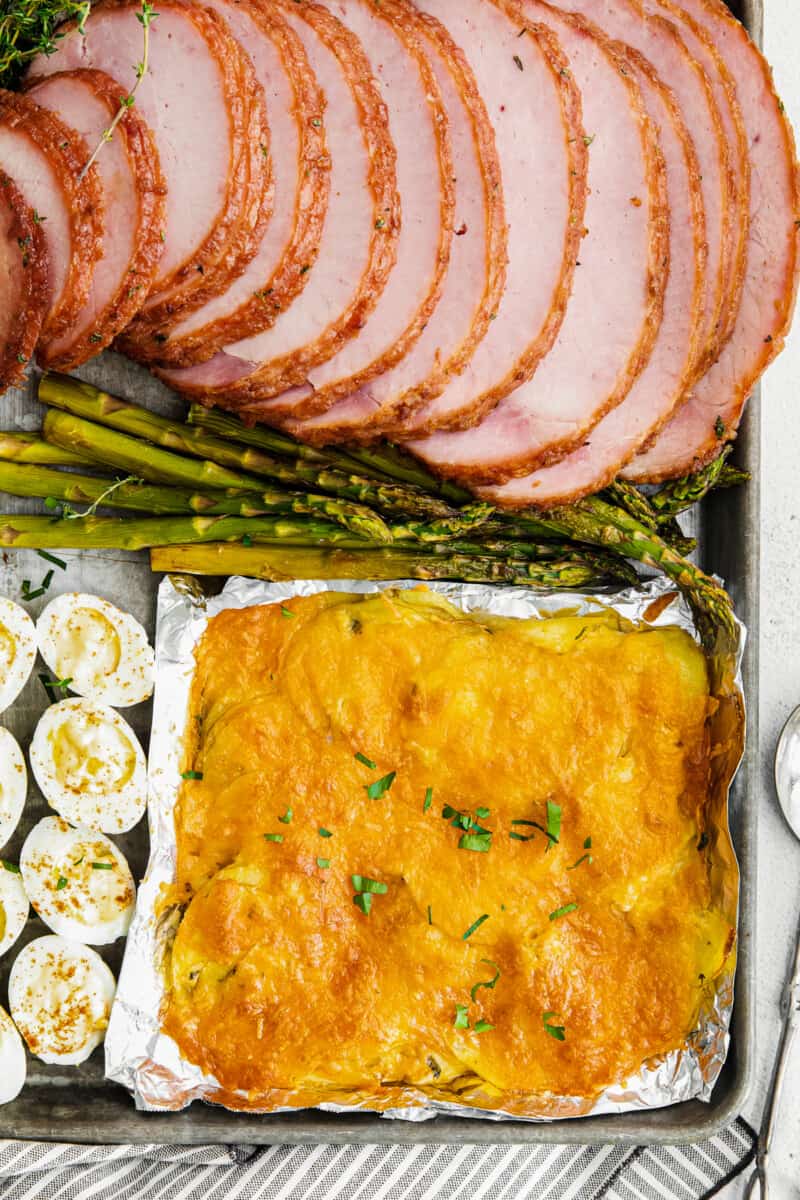 sheet pan easter dinner with ham