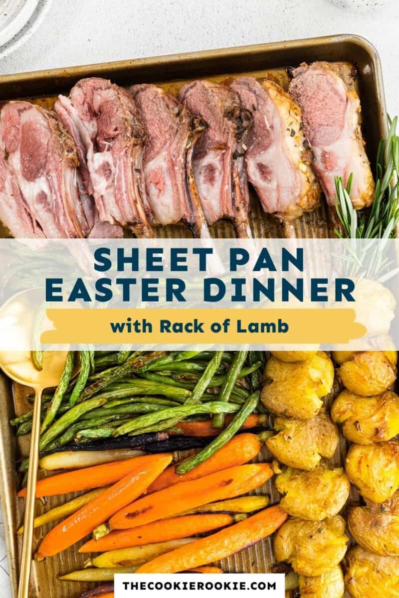 easter dinner with lamb pinterest collage