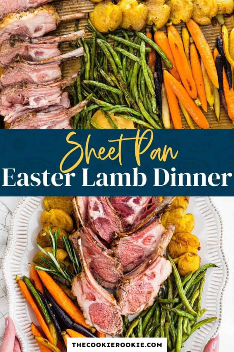 easter dinner with lamb pinterest collage