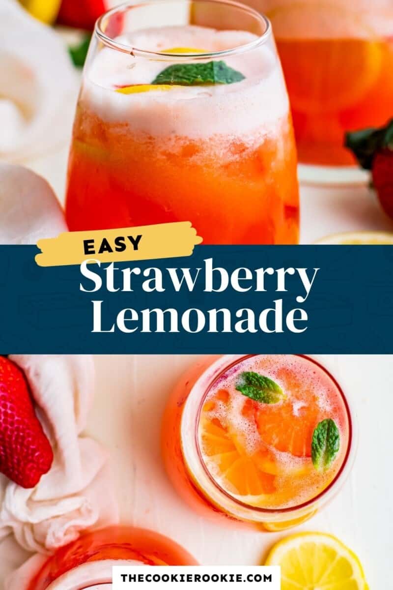 strawberry lemonade pinterest collage
