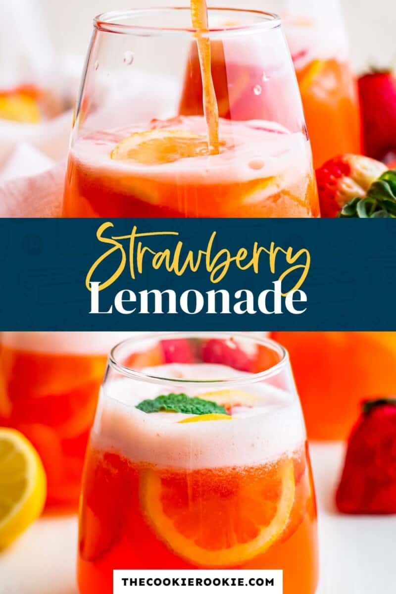 strawberry lemonade pinterest collage