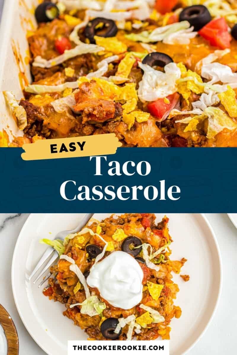 taco casserole pinterest collage