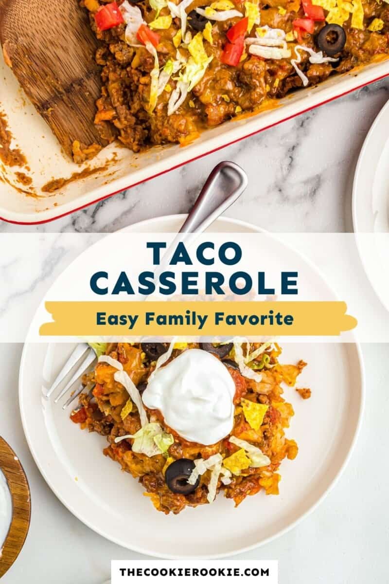 taco casserole pinterest collage