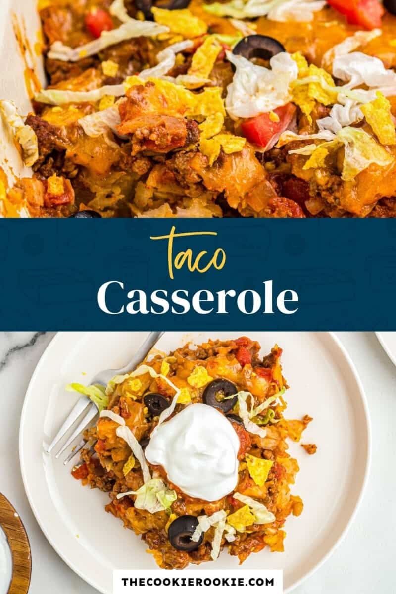 taco casserole pinterest collage