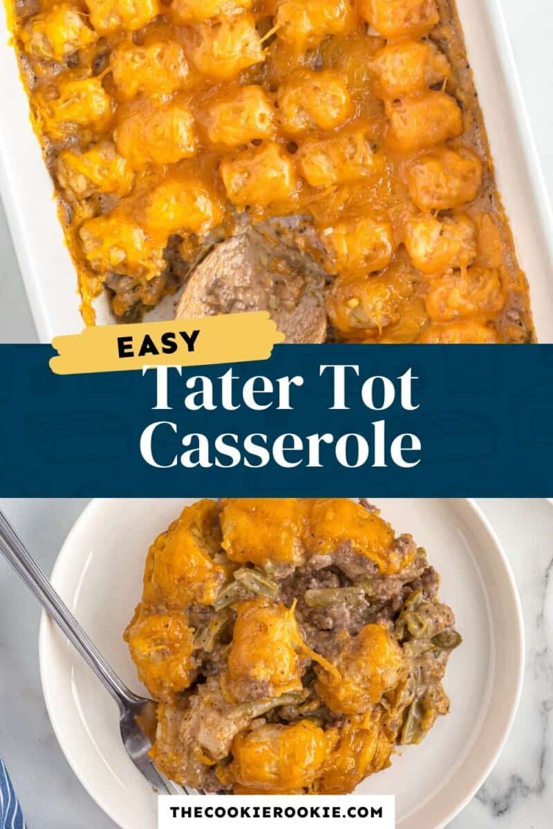 tater tot casserole pinterest collage