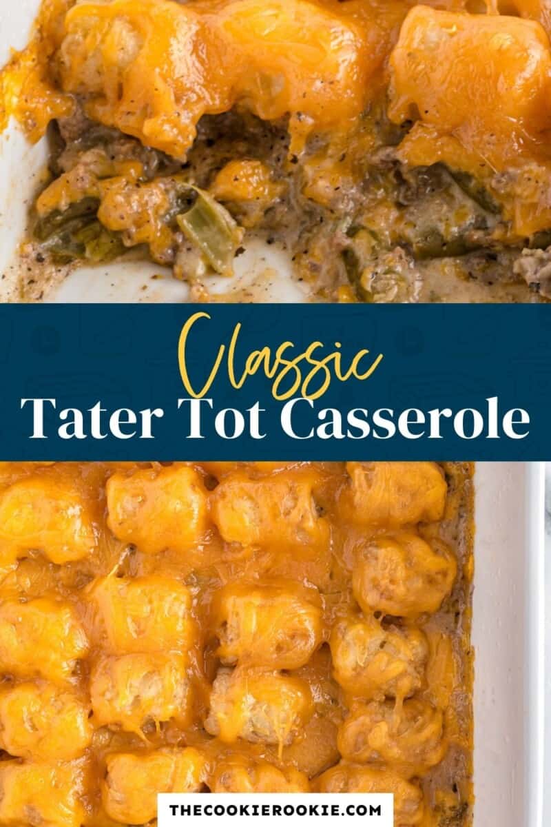 tater tot casserole pinterest collage