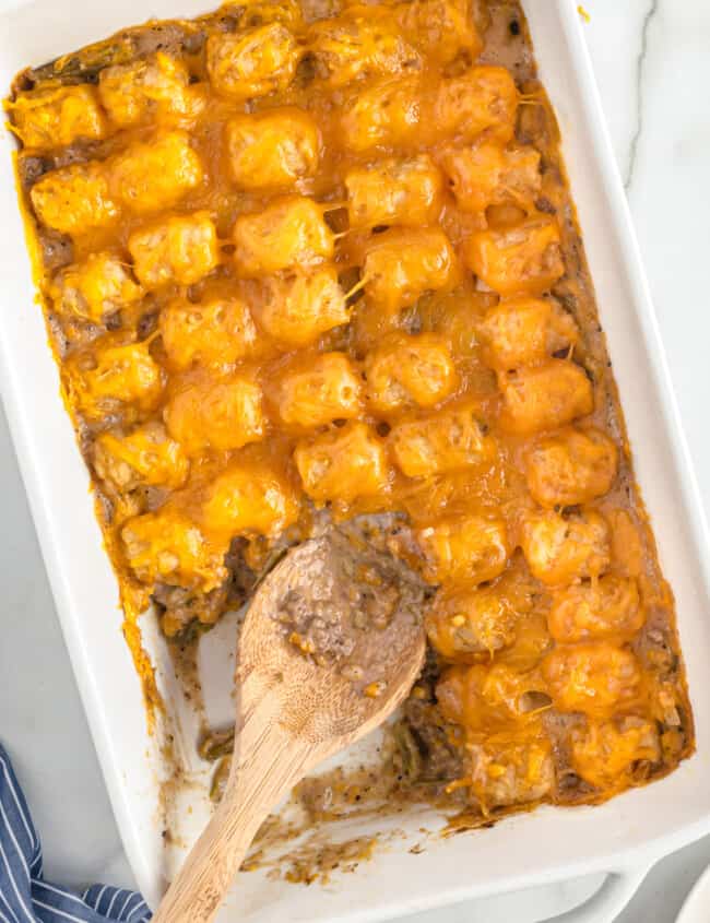 overhead tater tot casserole