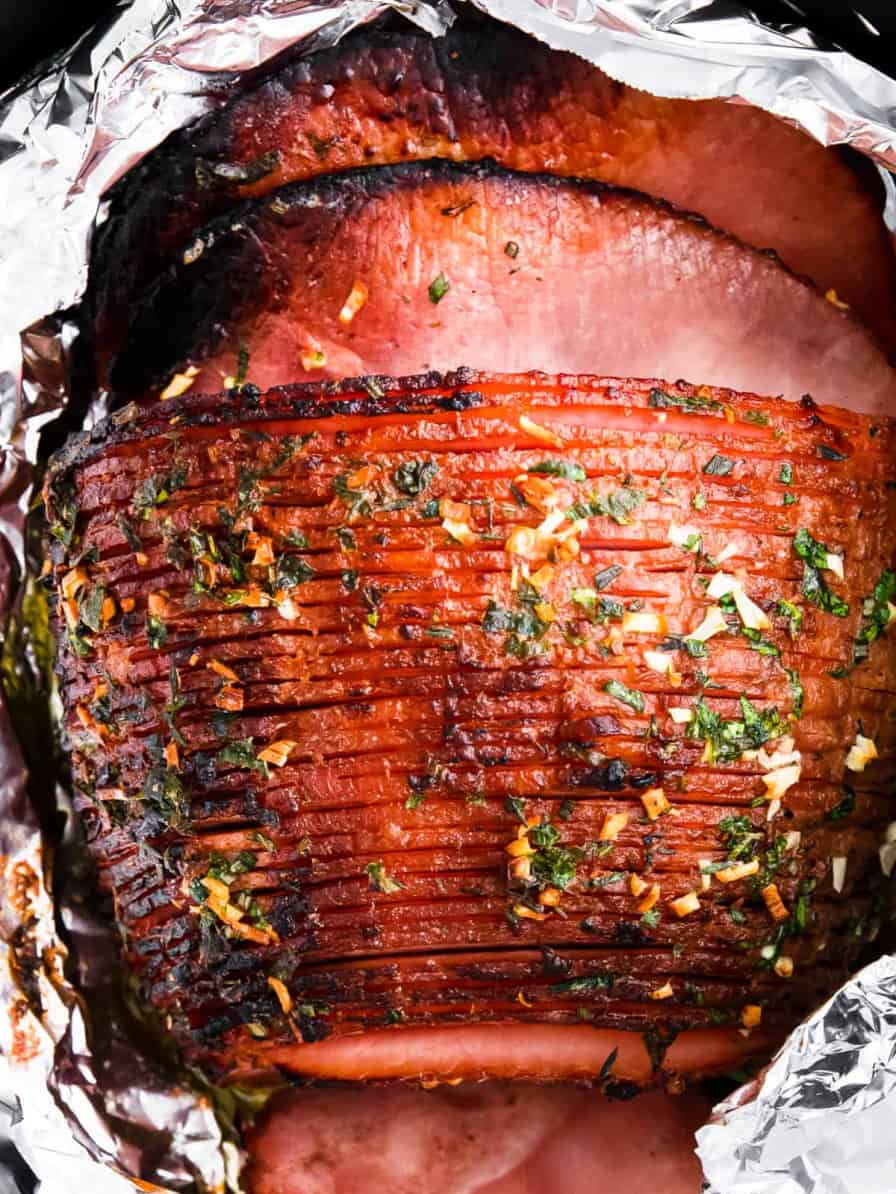 Air Fryer Garlic Butter Ham