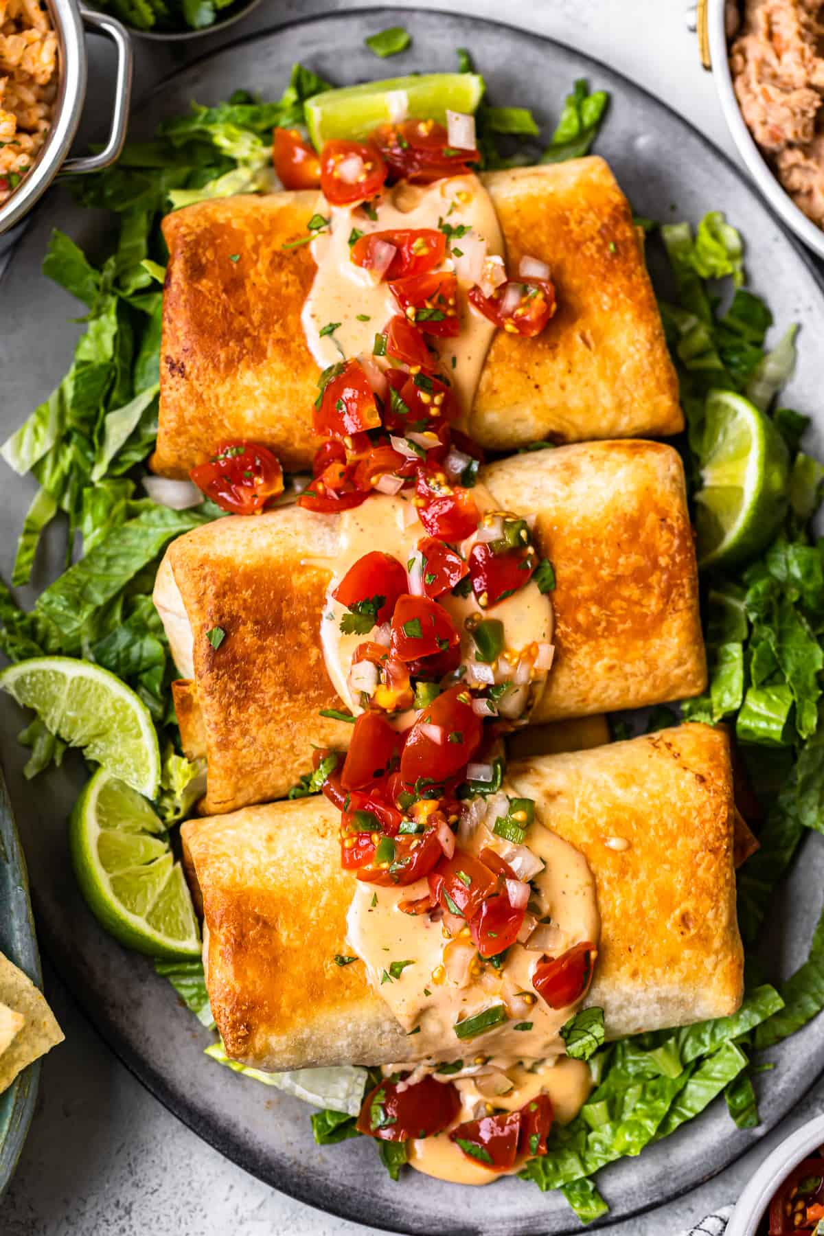 Chimichangas de pollo