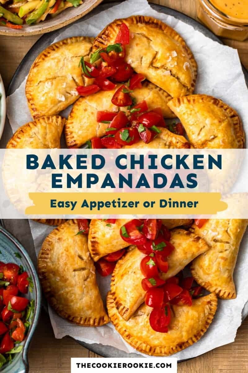baked chicken empanadas pinterest collage