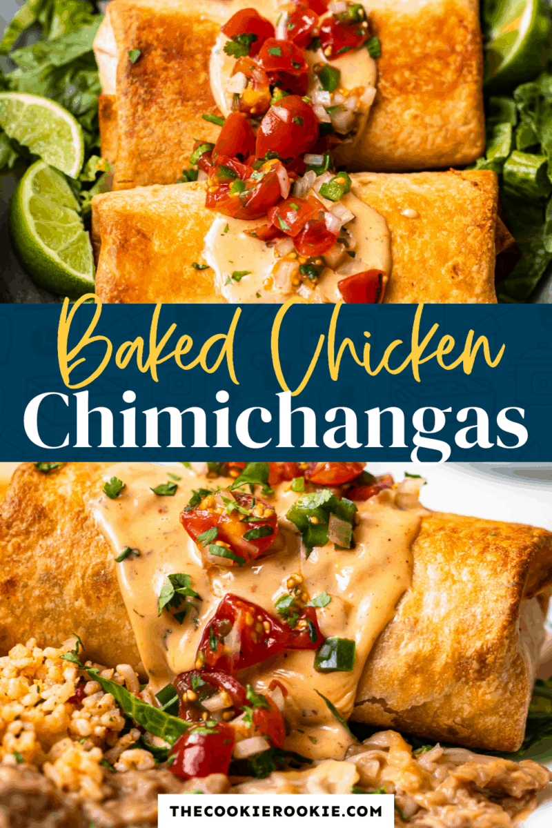 baked chicken chimichangas pinterest