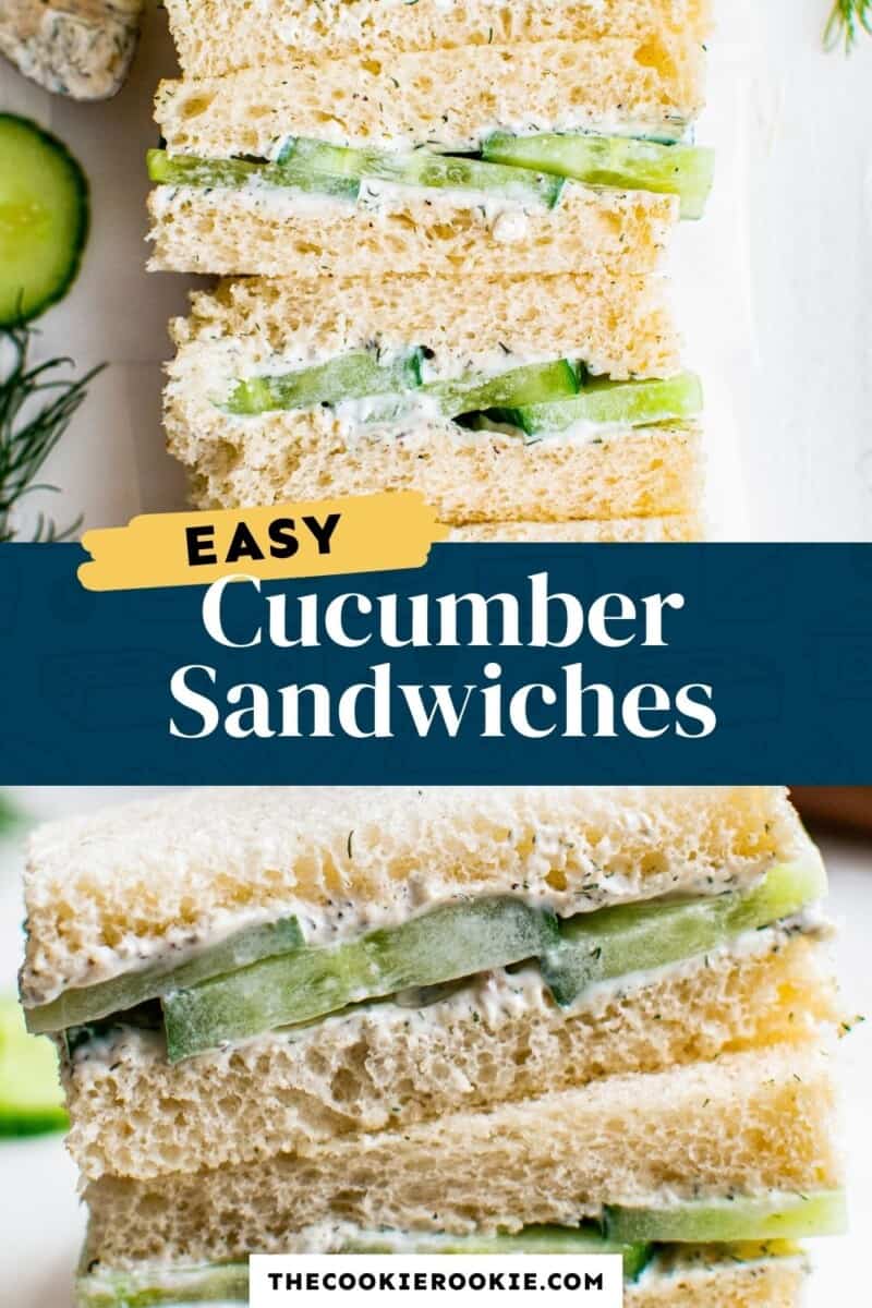 cucumber sandwiches pinterest collage