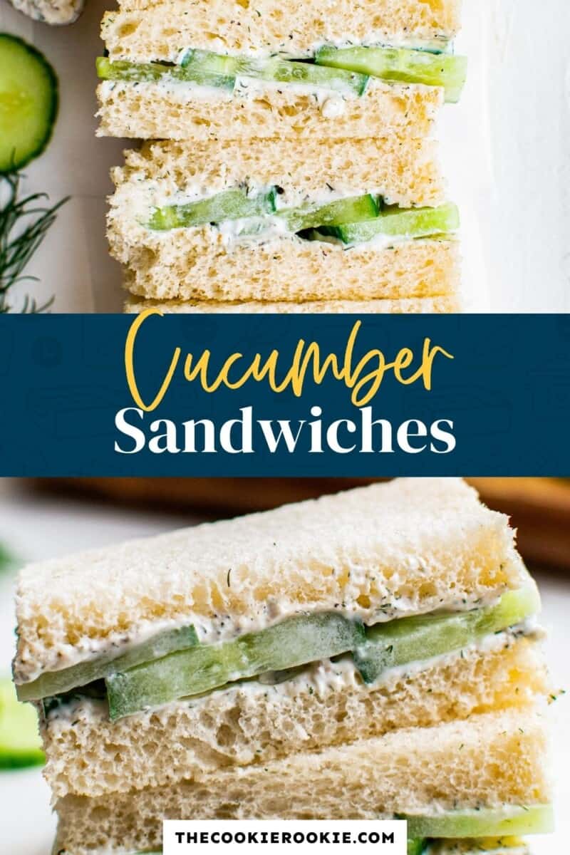 cucumber sandwiches pinterest collage