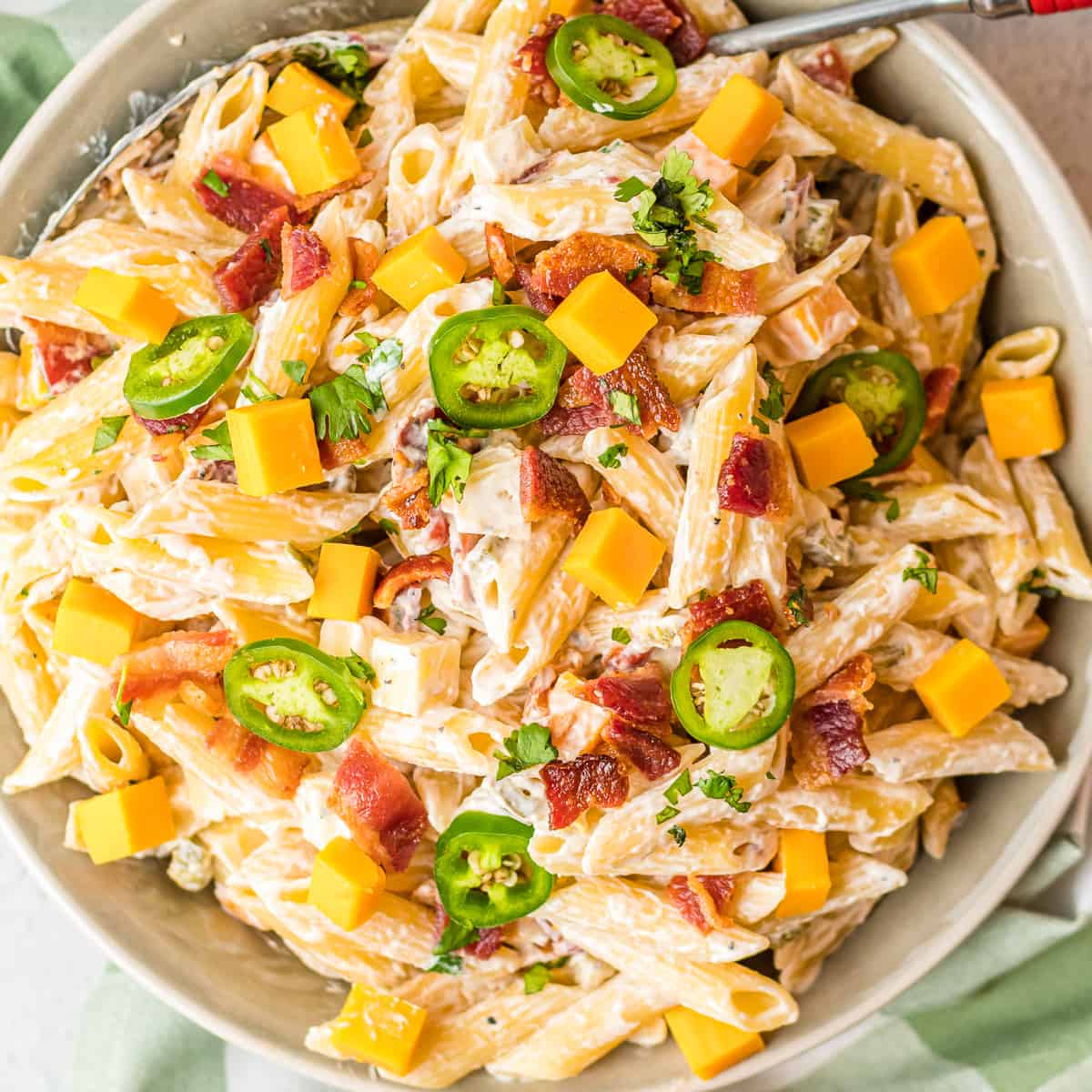 Jalapeno Popper Pasta Salad