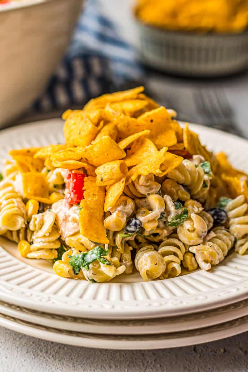 ranch chicken pasta salad with fritos