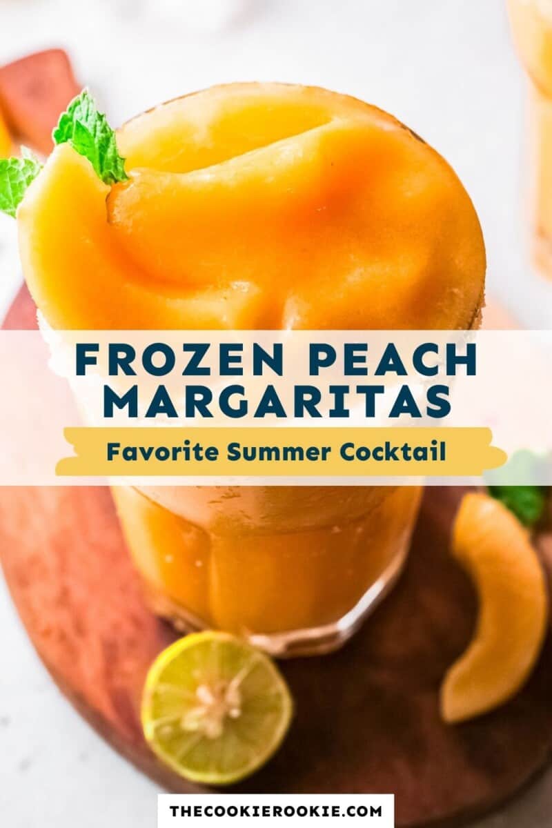 frozen peach margaritas pinterest collage