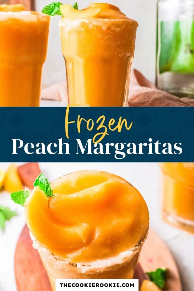 frozen peach margaritas pinterest collage