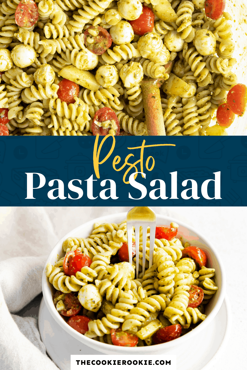 Easy Caprese Pesto Pasta Salad - The Cookie Rookie®