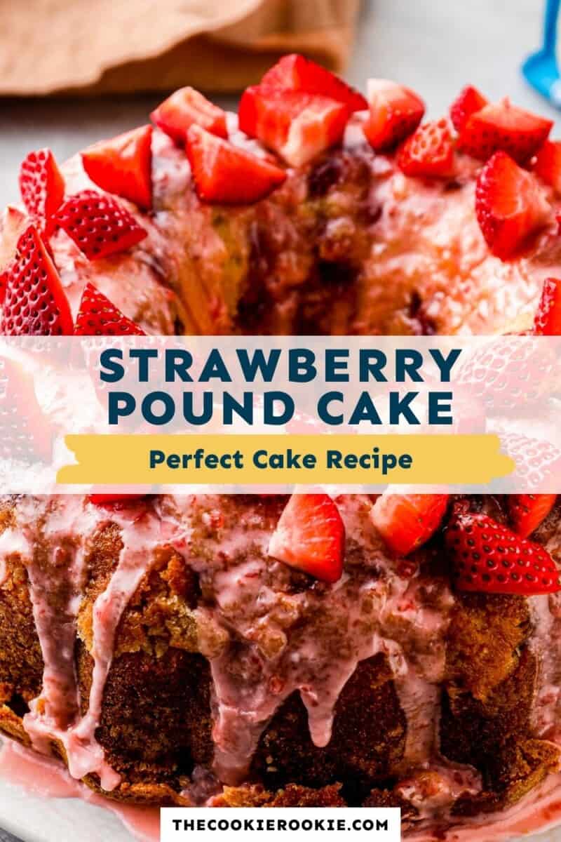 strawberry pound cake pinterest collage