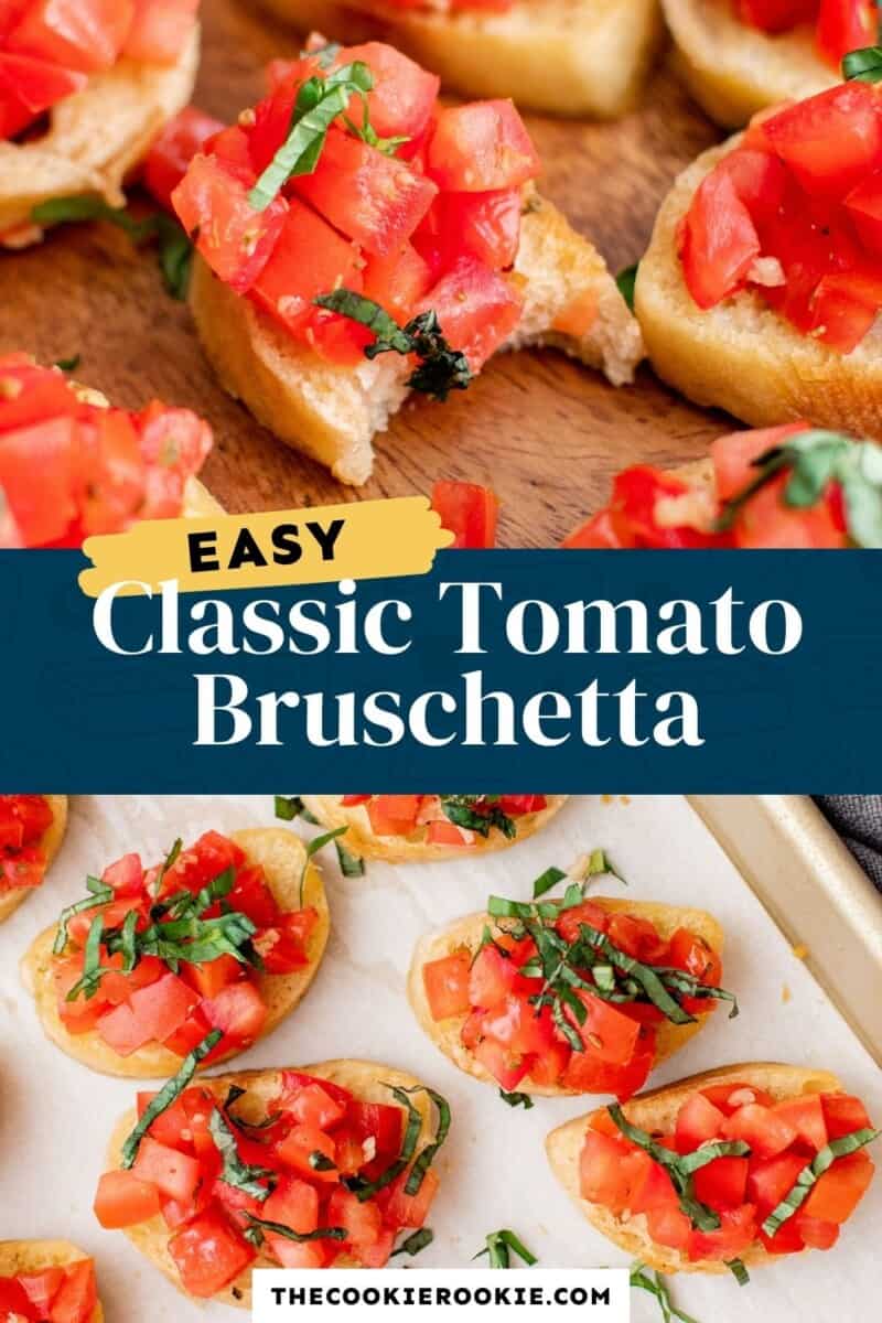 tomato bruschetta pinterest collage