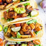 featured shrimp fajitas