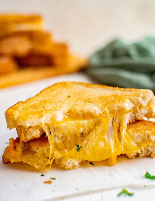 stacked air fryer grilled cheese