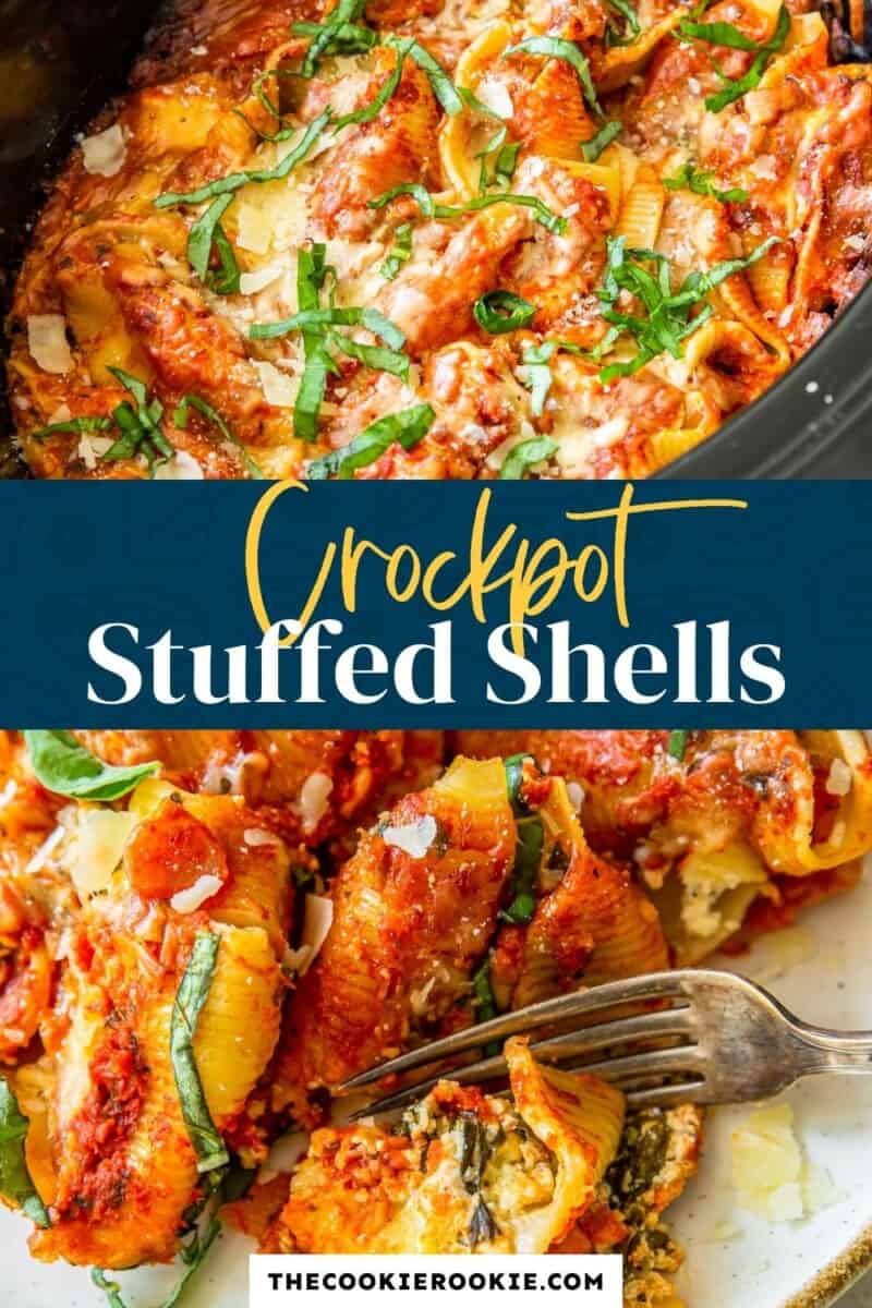 Crockpot Stuffed Shells Recipe - The Cookie Rookie®