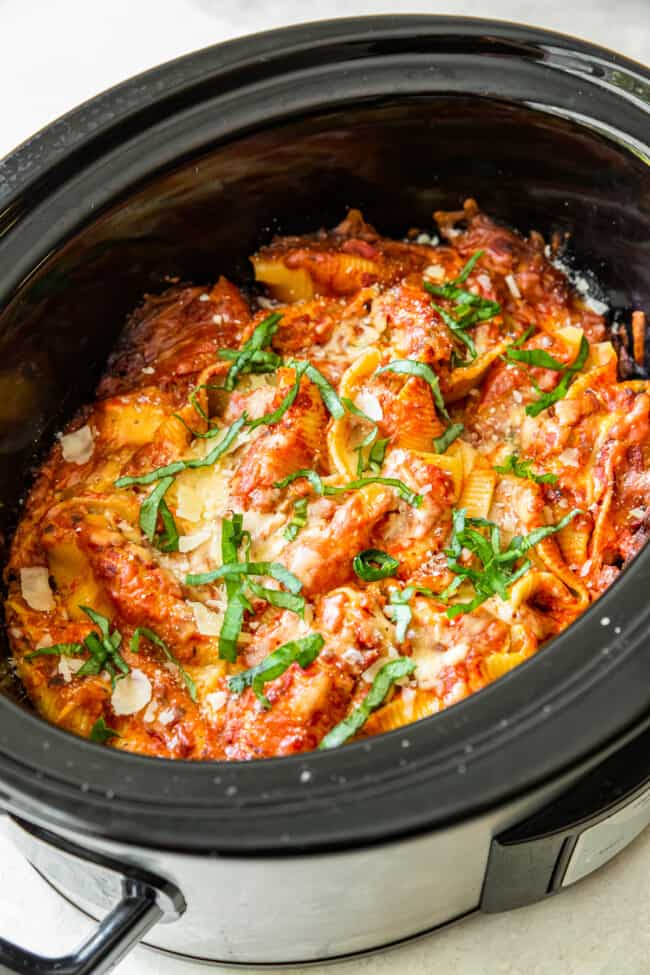 Spinach and Ricotta Stuffed Shells Crockpot Party