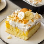 featured banana pudding poke cake