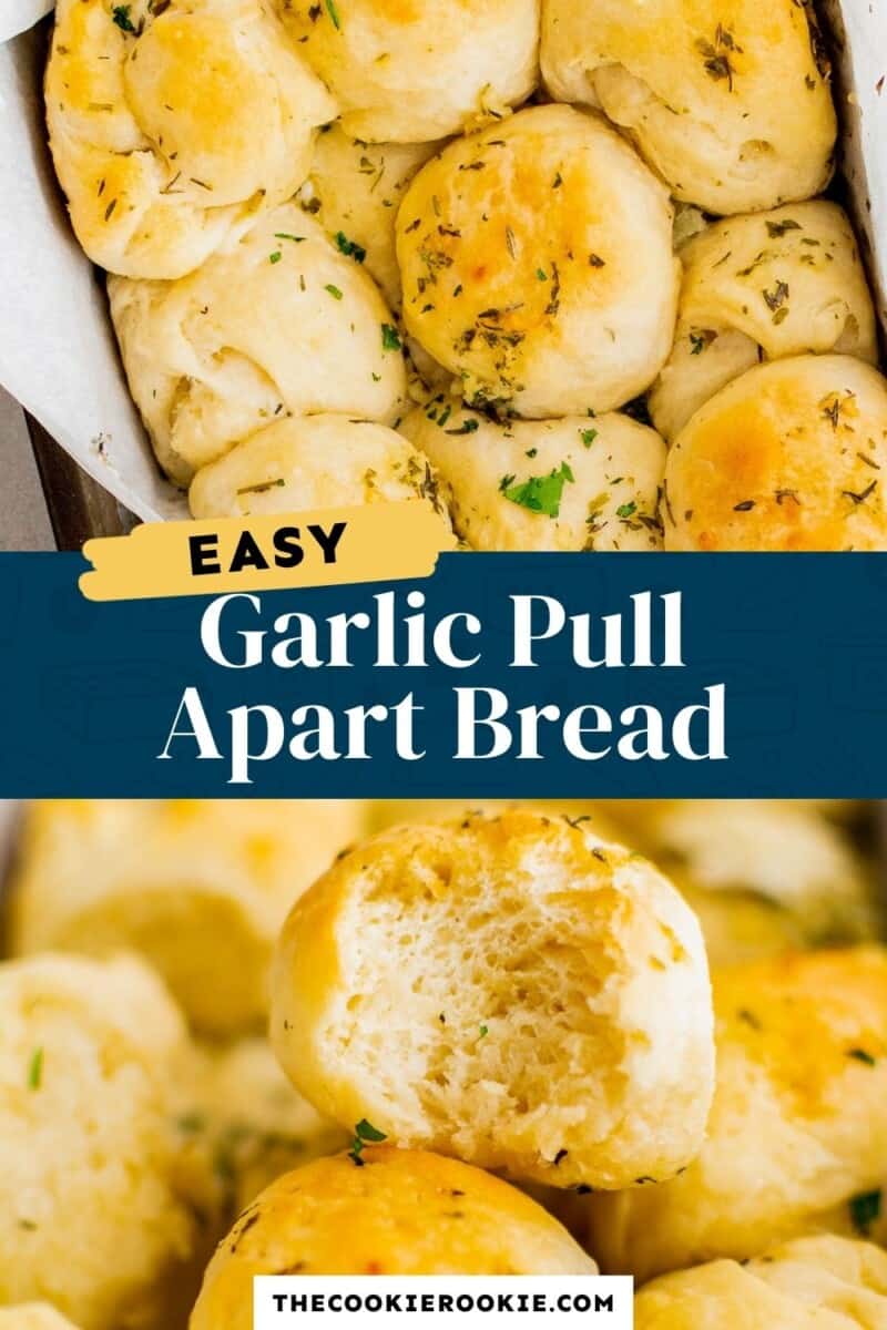 garlic pull apart rolls pinterest collage