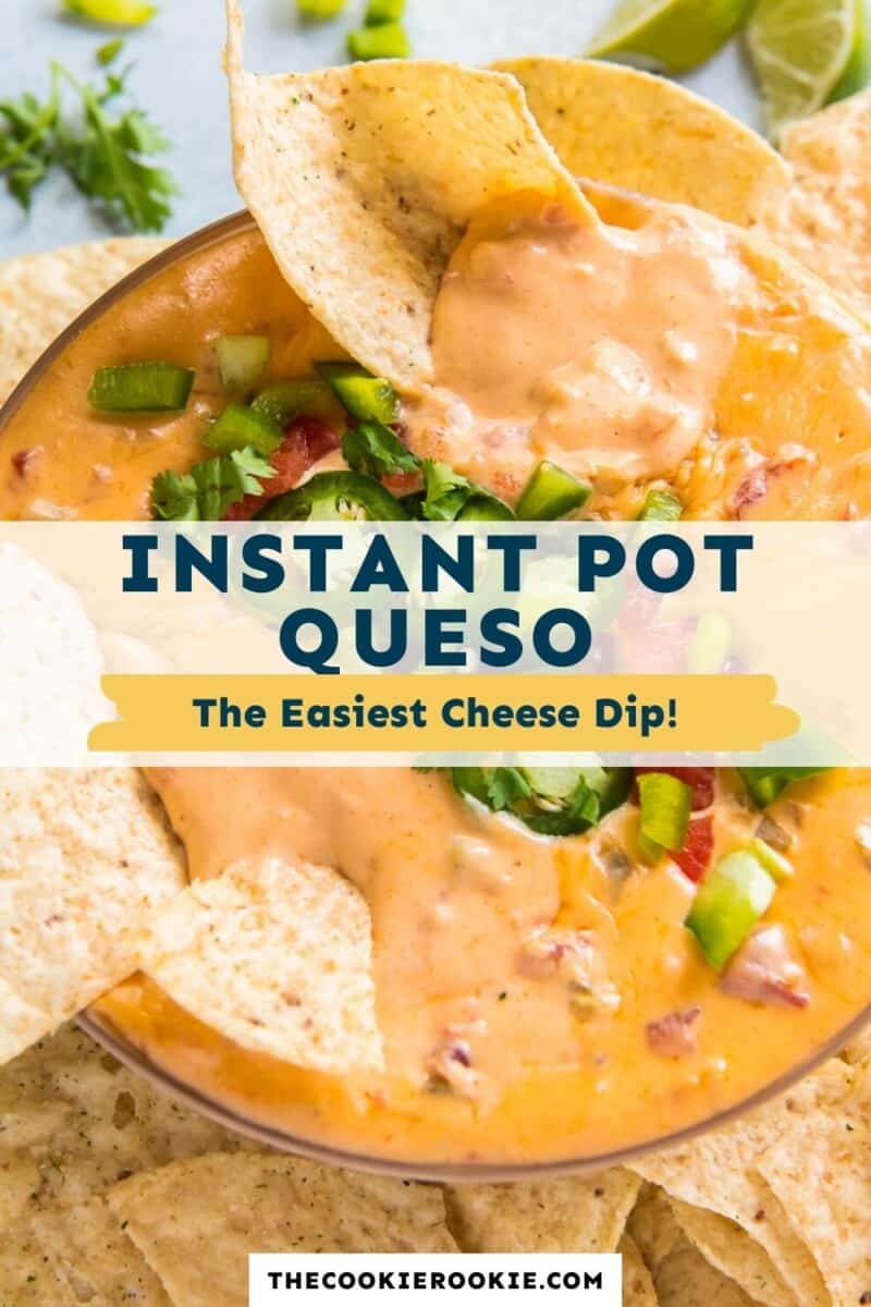 instant pot queso pinterest collage