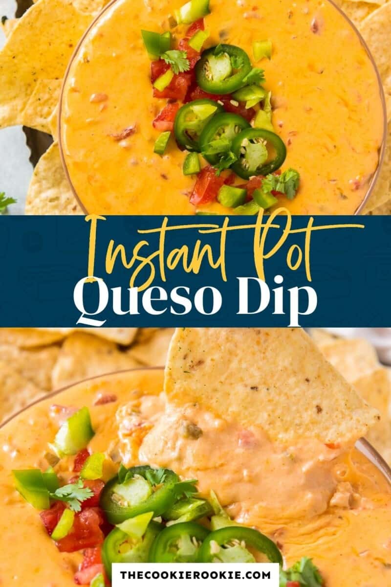 instant pot queso pinterest collage