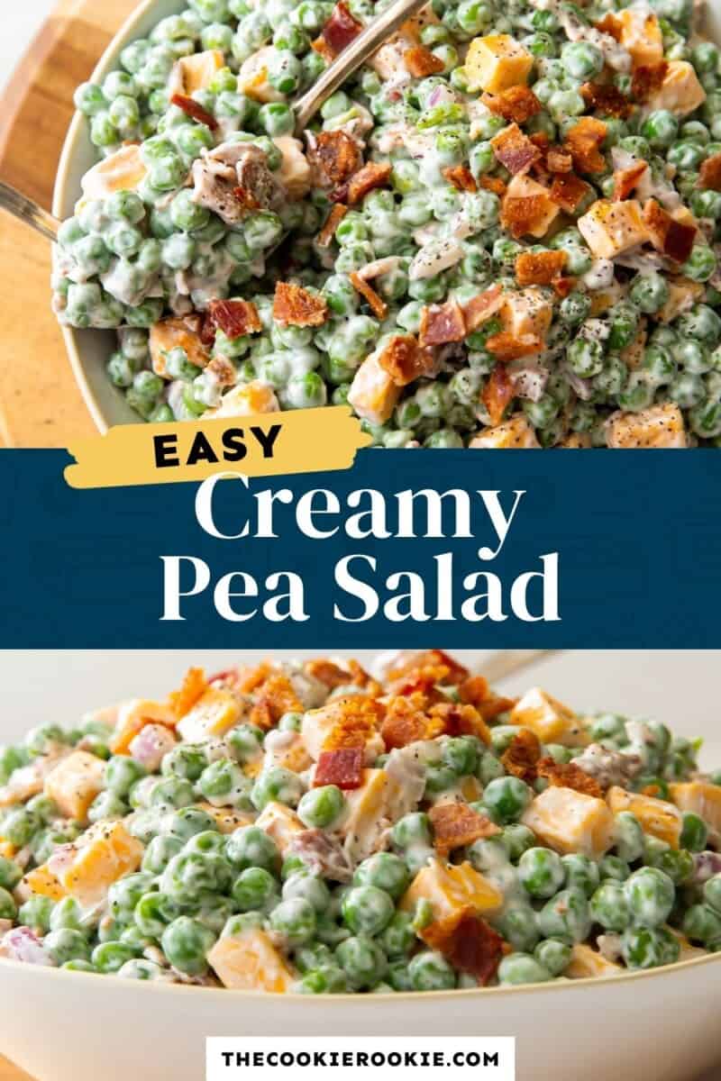 pea salad pinterest collage