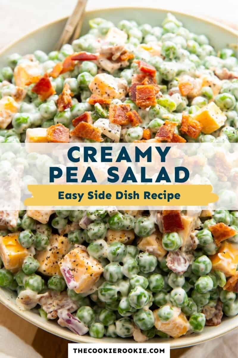 pea salad pinterest collage