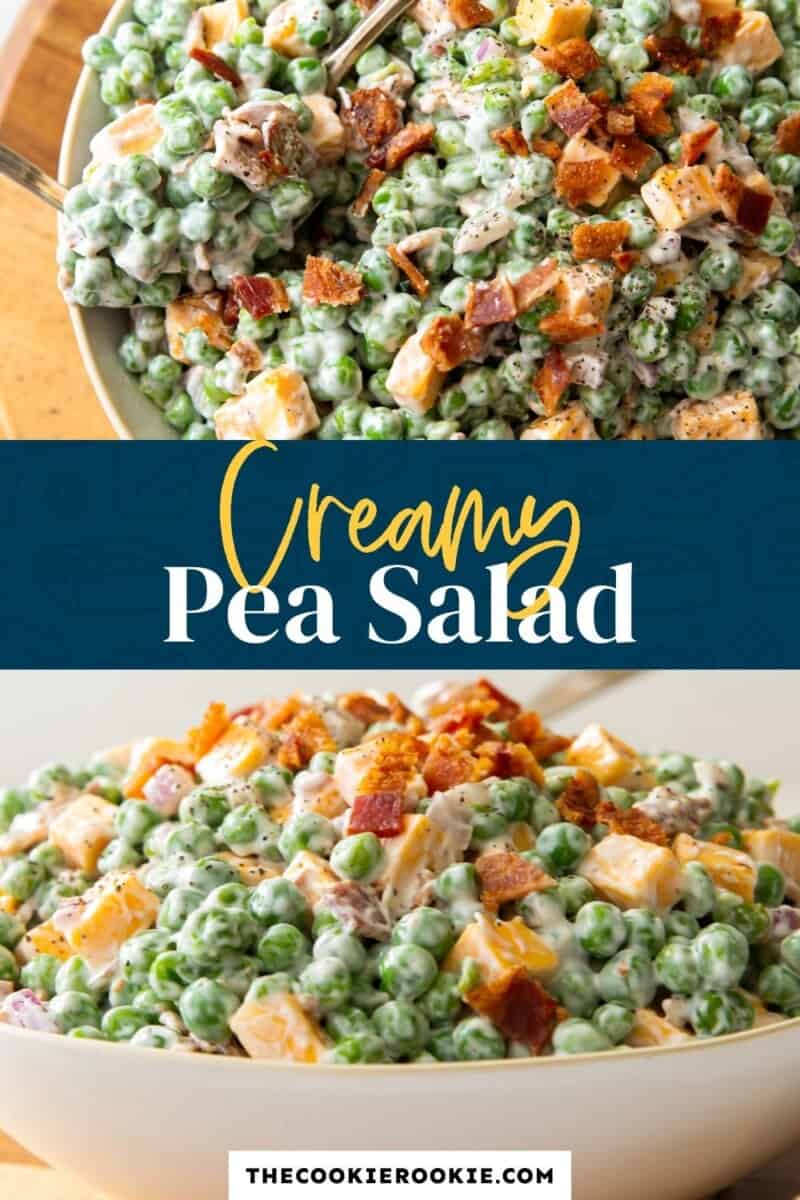 pea salad pinterest collage