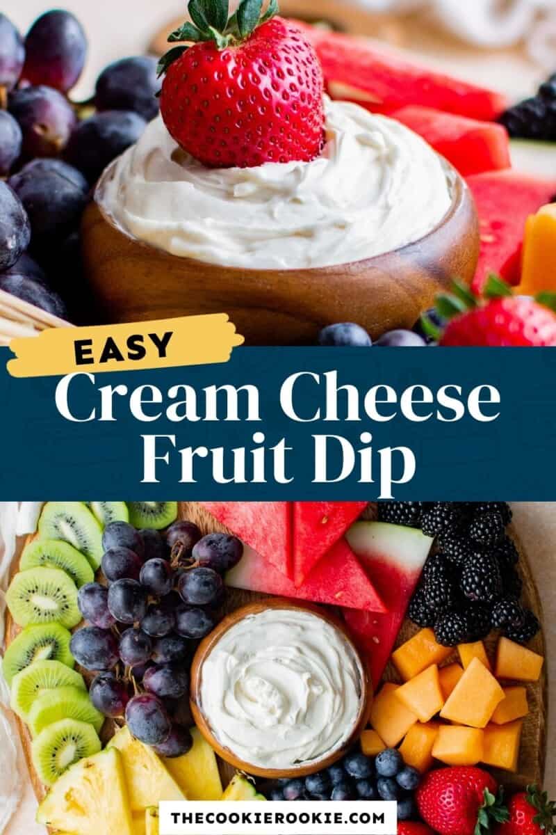 cream cheese fruit dip pinterest