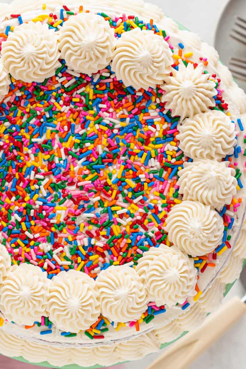 funfetti cake with sprinkles