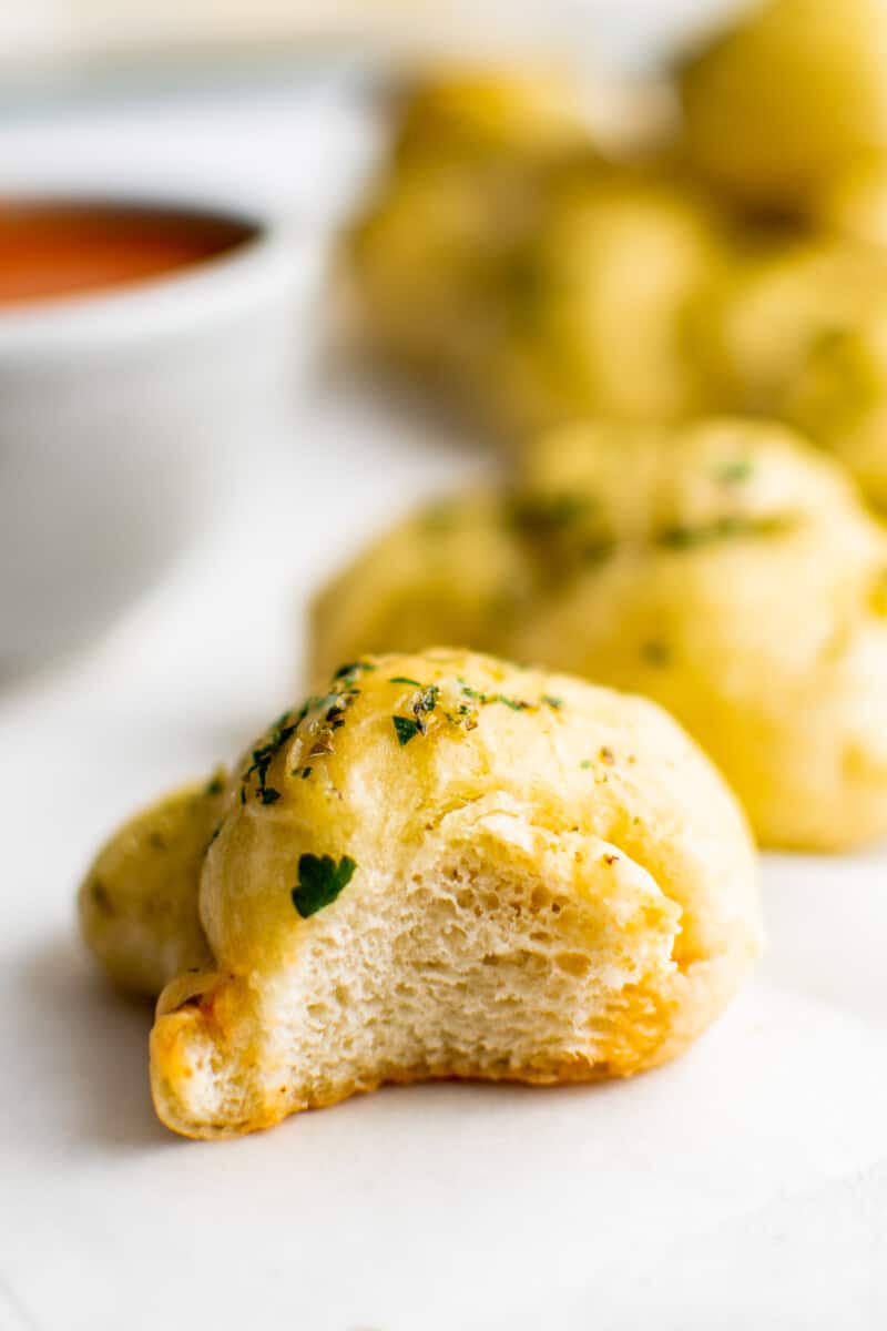 inside of garlic knot