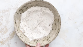 seasoned flour in a bowl.
