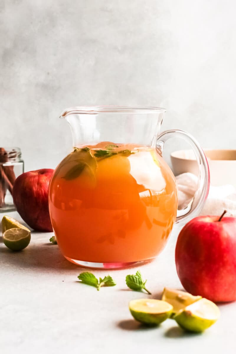 apple cider mojito pitcher