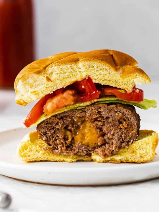 Air Fryer Juicy Lucy Cheeseburgers (Cheese Stuffed) Story The Cookie