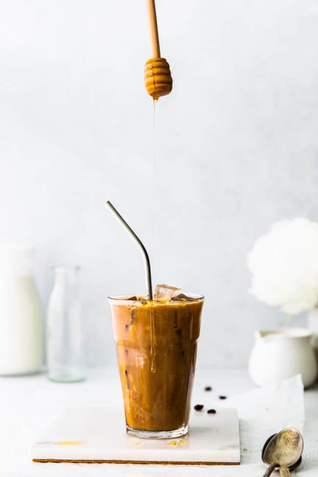 Iced Honey Almondmilk Flat White (Starbucks Copycat) Recipe The