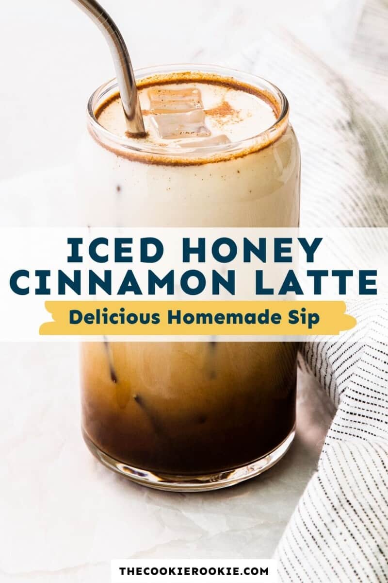 iced honey cinnamon latte pinterest