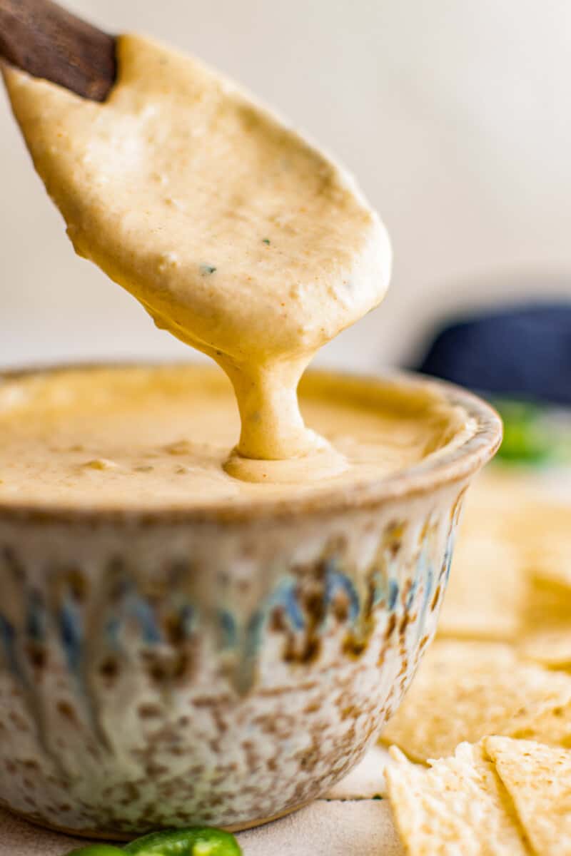 spoon with queso blanco
