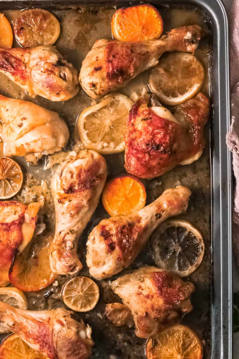 cuban mojo chicken on sheet pan