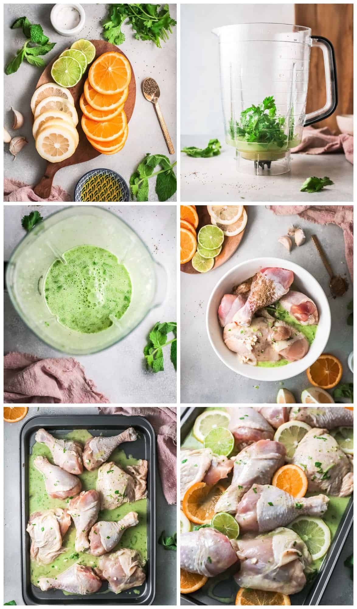 step by step photos for how to make mojo chicken