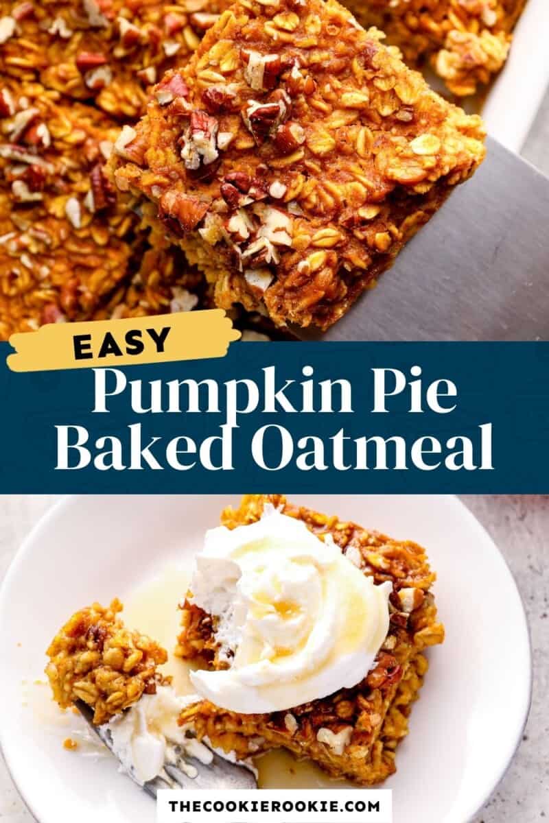 pumpkin pie baked oatmeal pinterest