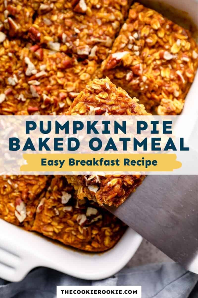 pumpkin pie baked oatmeal pinterest